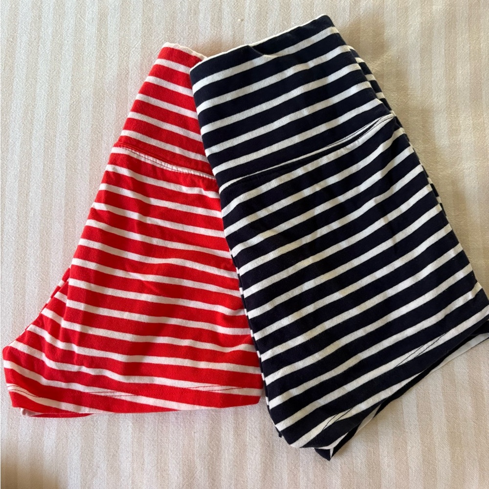 Wild Fable Red&White/Navy&White Striped Shorts